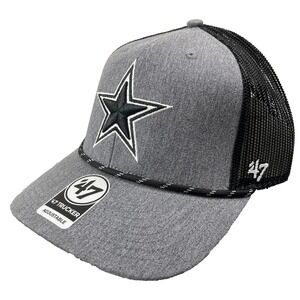 Dallas Cowboys 47 Brand Hat Cap Strap Back Structured NFL Trucker Mesh Rope NEW
